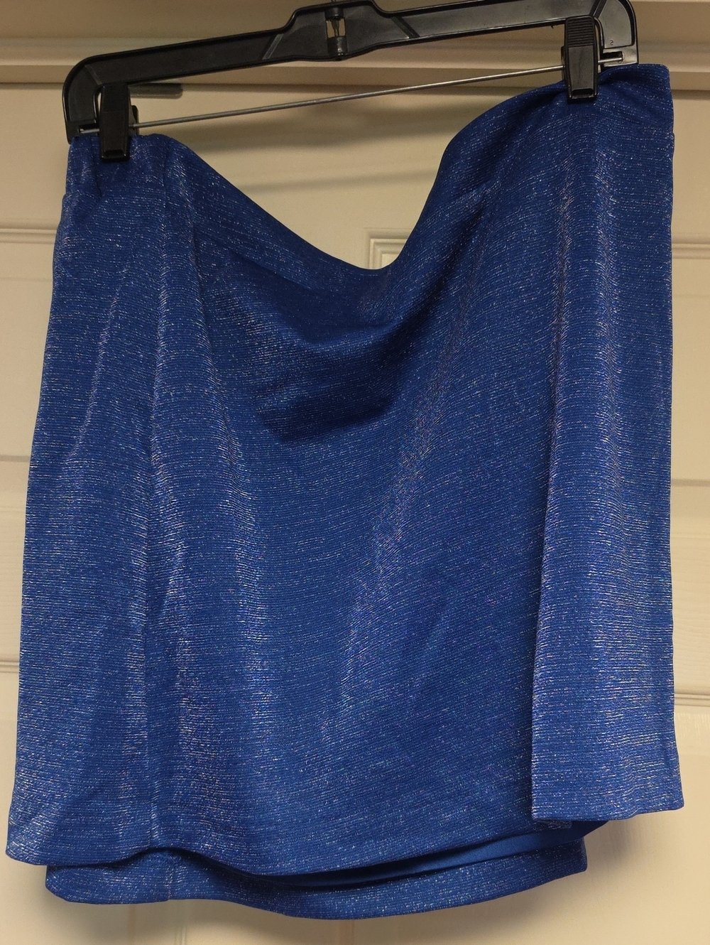 Eloquii Royal Blue Metallic Mini Skirt